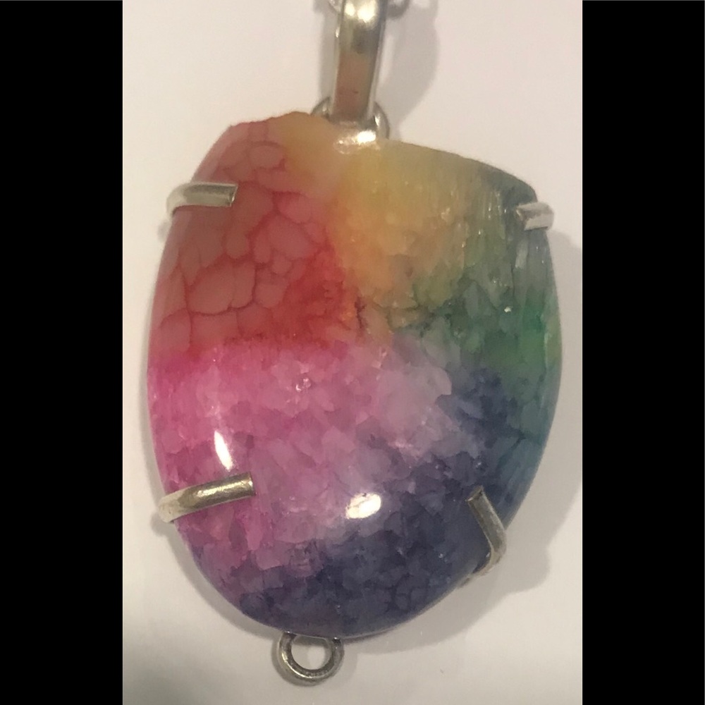 Rainbow Druzy Necklace